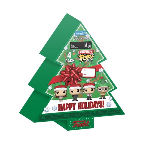 Funko Pocket POP: The Office- Tree Holiday Box - 4 Pack- NWT - Picture 1 of 7